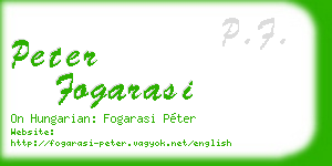 peter fogarasi business card